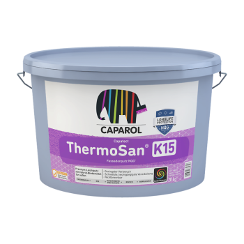 Штукатурка фасадна гібридна Caparol "ThermoSan Fassadenputz NQG K15", База біла, 20 кг.